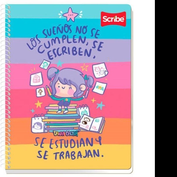 CUADERNO PROF. VANIA BACHUR SCRIBE 1833 C7 ESP. 90H. C24